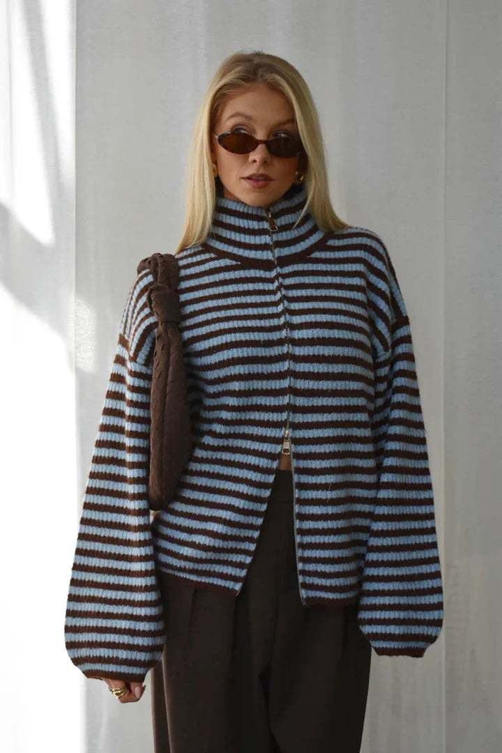 Gracie Ribbed Mock Neck Sweater