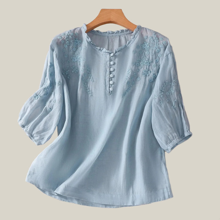 Britney Floral Embroidered Blouse