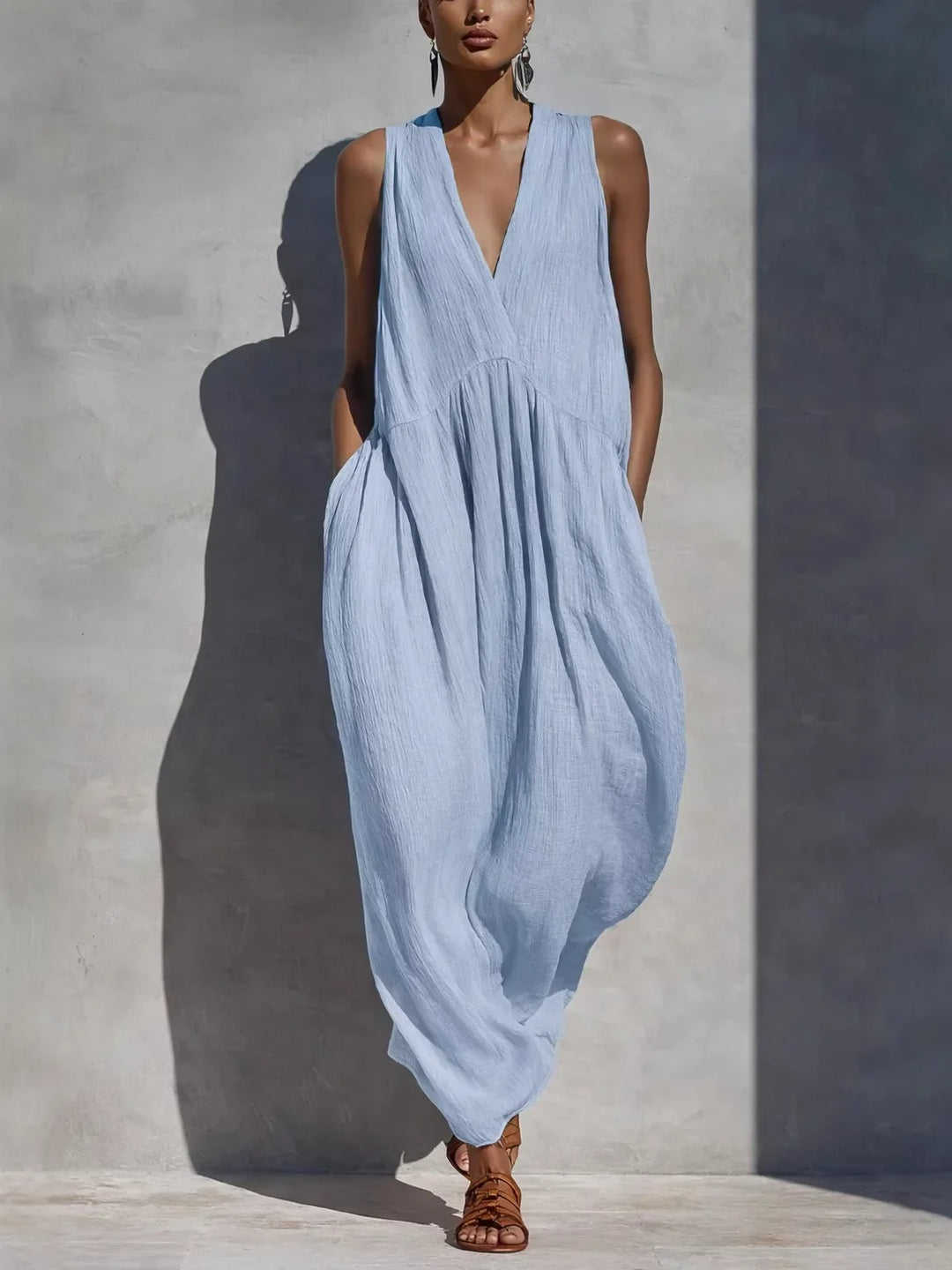 Cressida Draped Pocket Maxi Dress