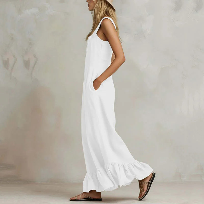 Vespera Ruffle Hem Jumpsuit