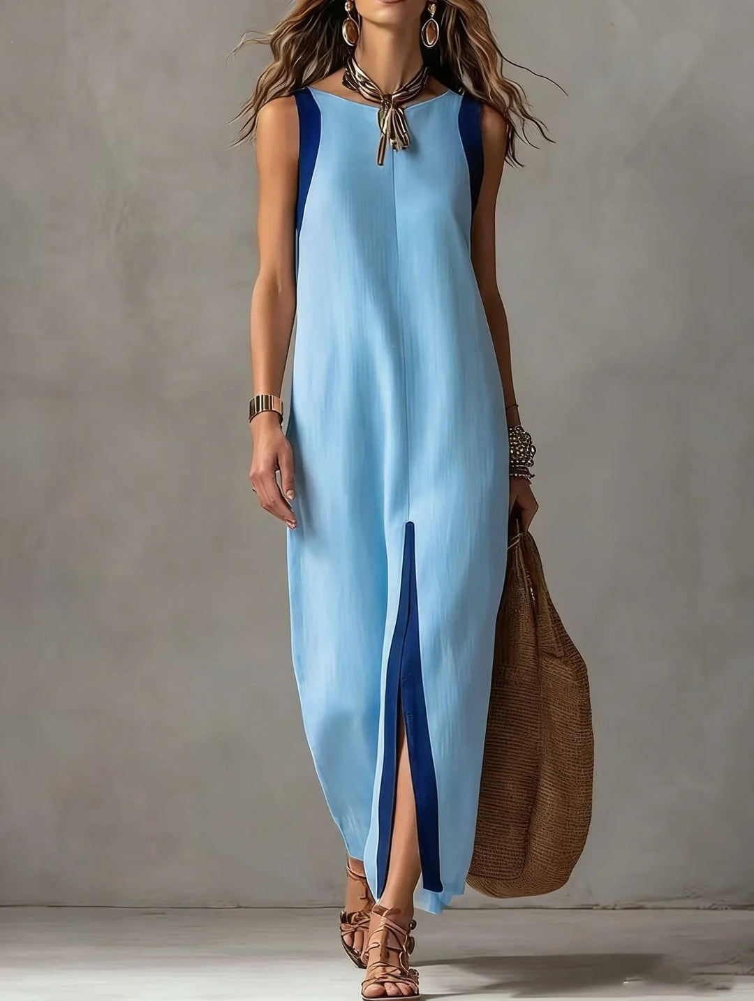Vivienne Sleeveless Front Slit Maxi Dress