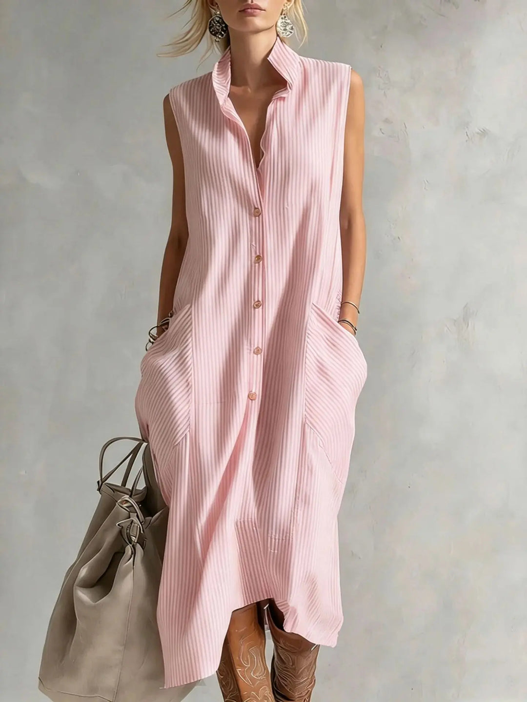 Callie Button Front Mini Dress