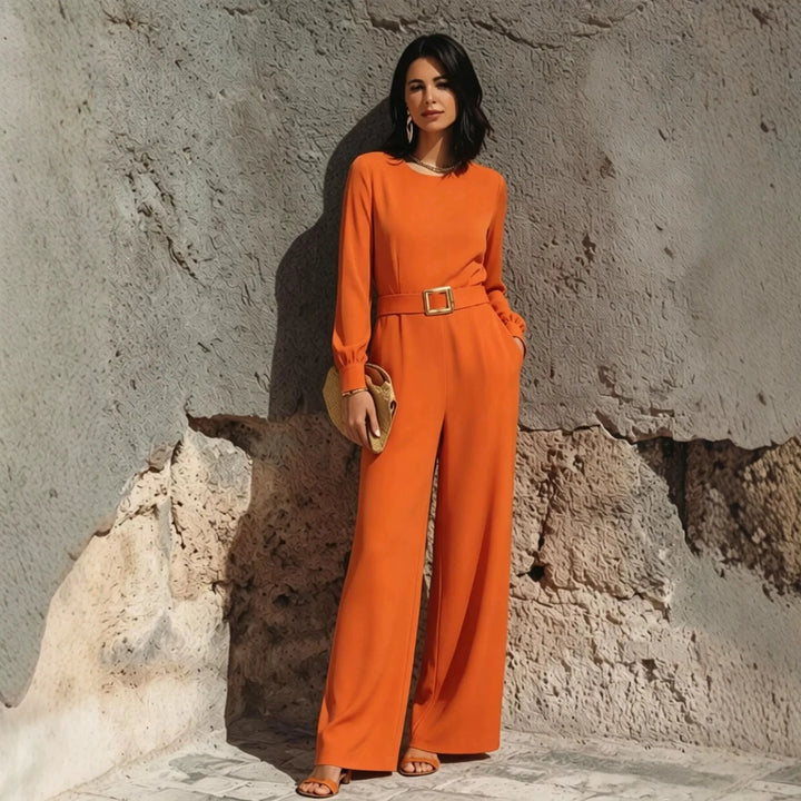 Ginna Flattering Fit Belted Jumpsuit