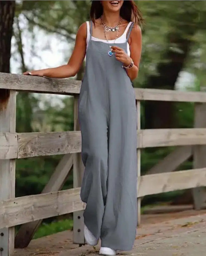 April Relaxed Wide Leg Jumpsuit