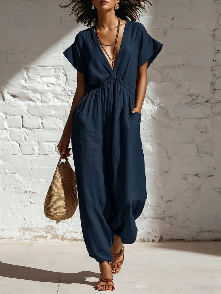 Savannah Relaxed V Neck Jumpsuit