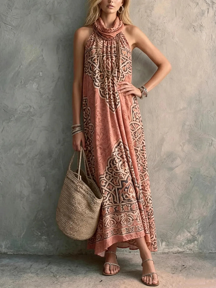 Cynthia Bohemian Halter Maxi Dress