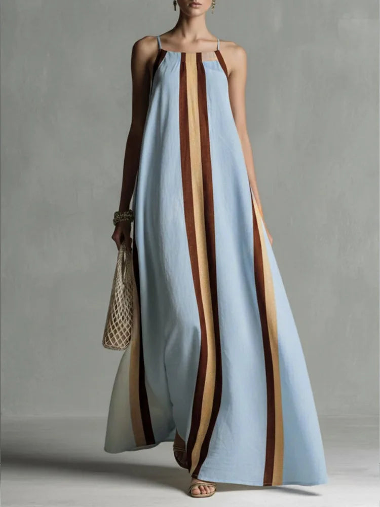 Sidonie Contrast Stripe Maxi Dress
