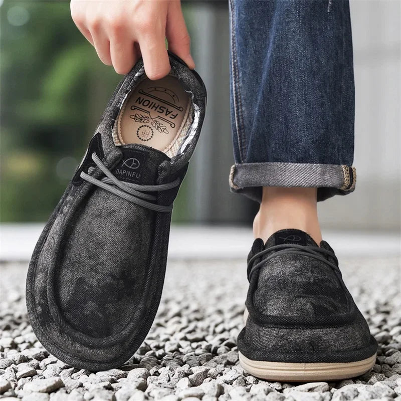 Wesley Washed Canvas Loafers