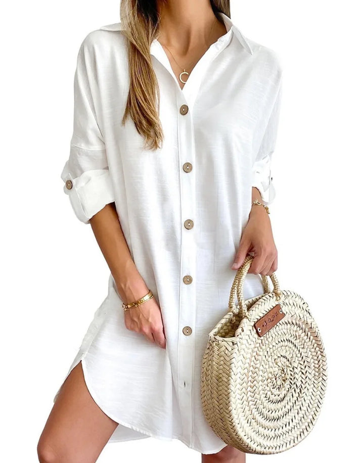 Adalia Button Up Shirt Dress