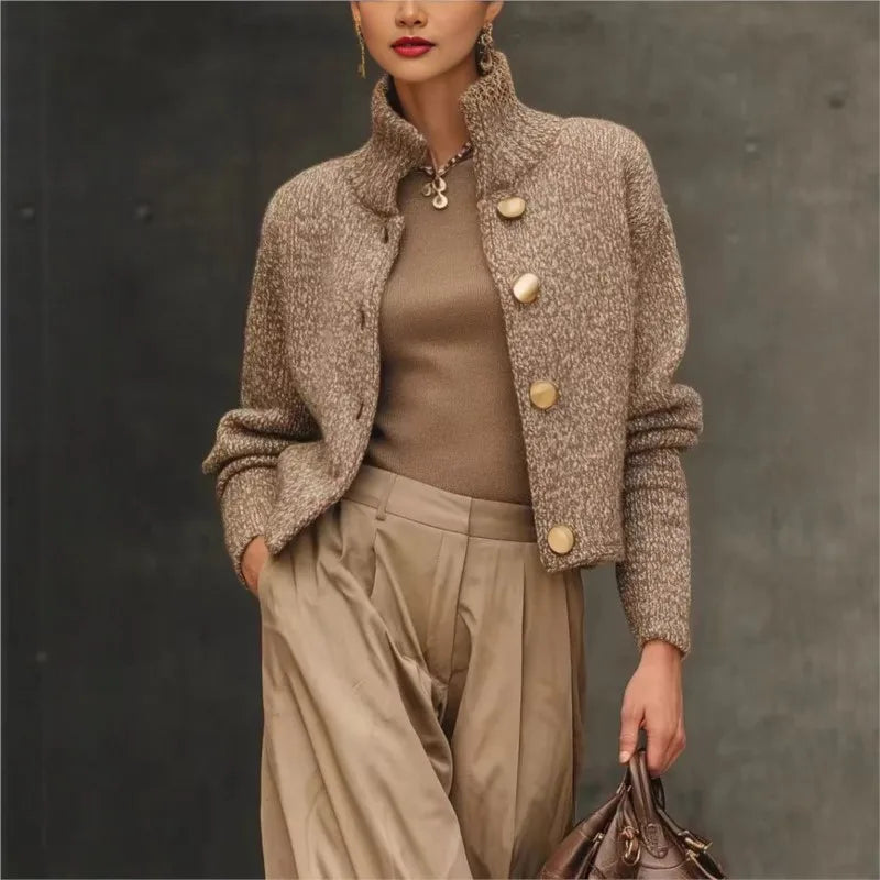 Solene Bouclé Knit Cardigan