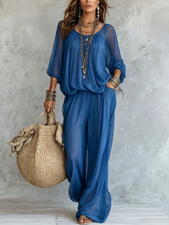 Julie Wide Leg Two-Piece Set