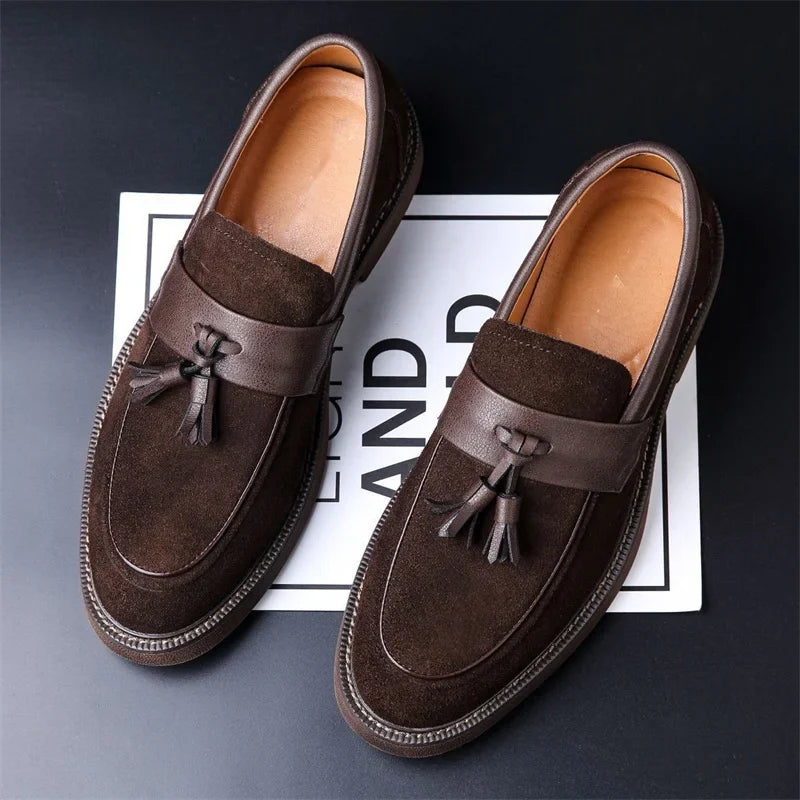 Omari Leather Tassel Loafers