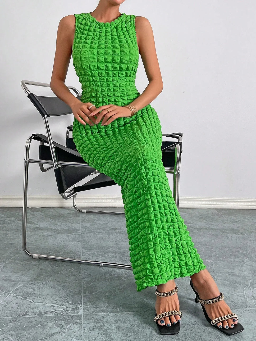 Sansa Textured Sleeveless Maxi Dress