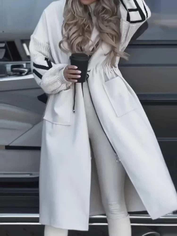 Marielle Drawstring Waist Maxi Coat