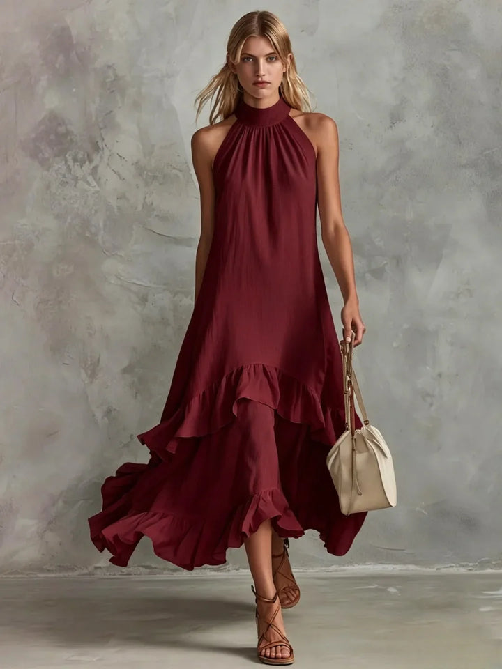 Ramona Elegant Ruffle Wedding Guest Dress