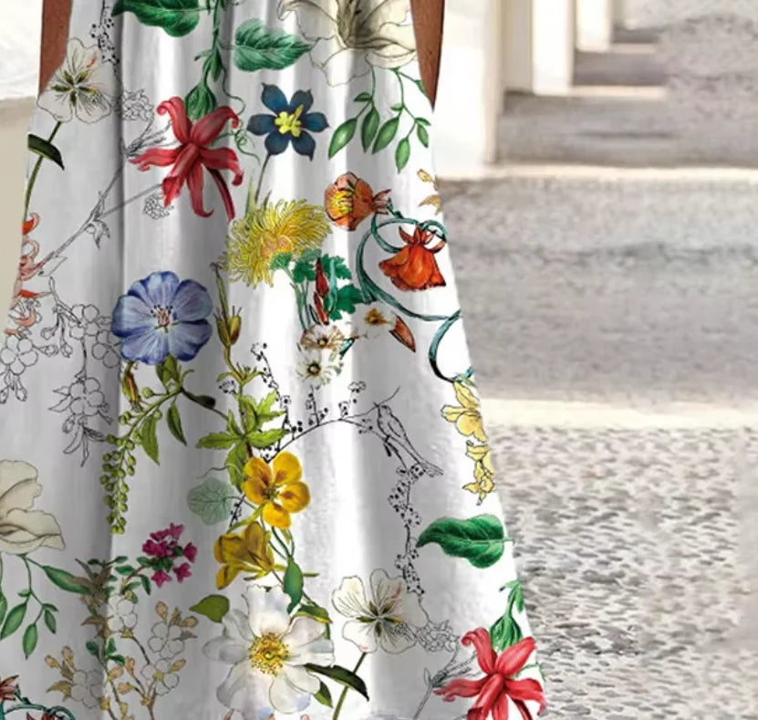 Maria Floral Printed Midi Dress