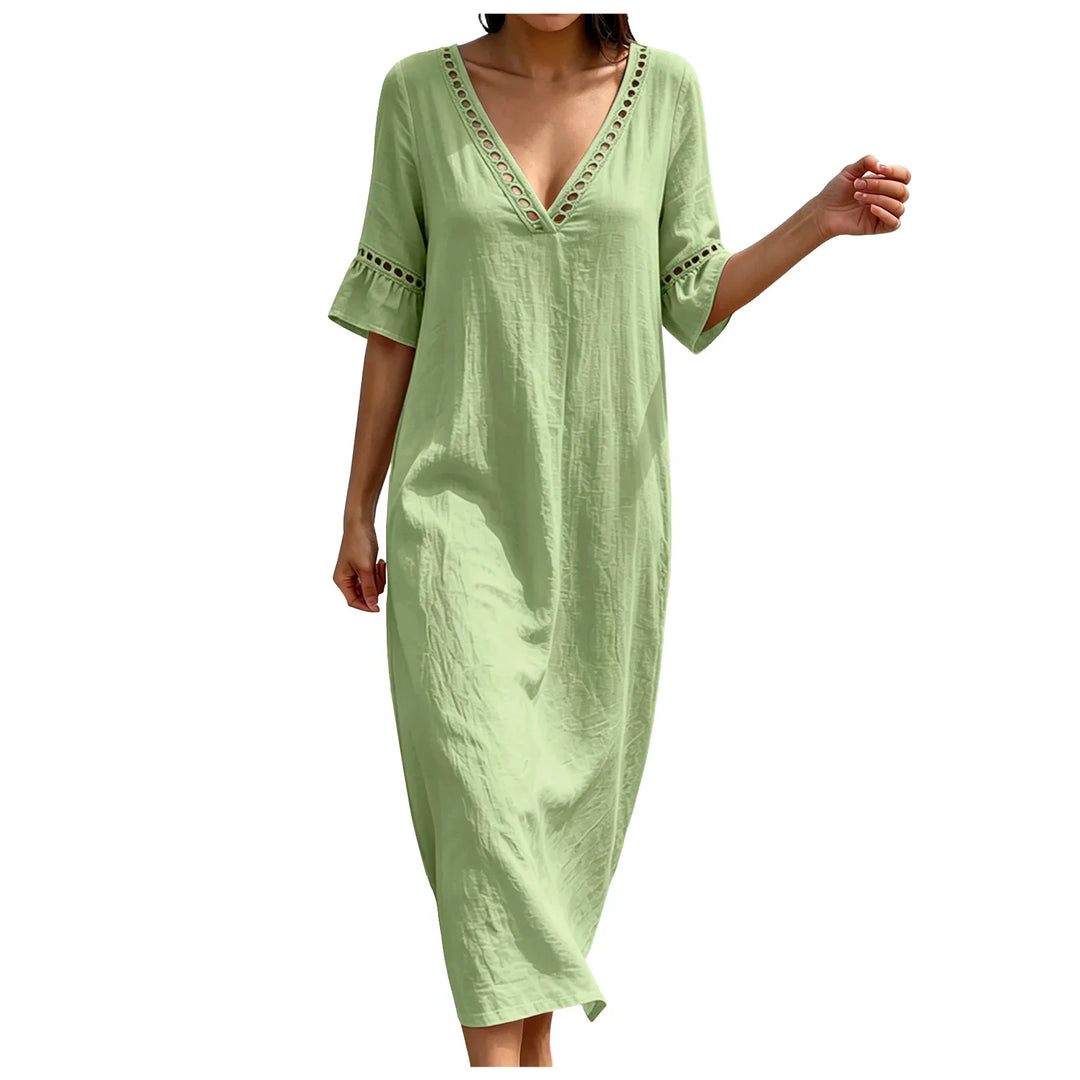 Valerie V Neck Casual Maxi Dress
