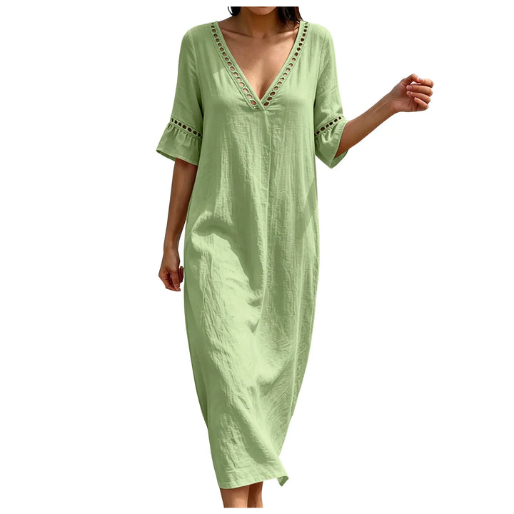 Valerie V Neck Casual Maxi Dress