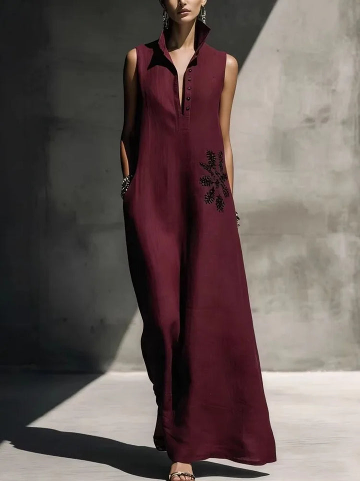 Caroline Embroidered Maxi Dress