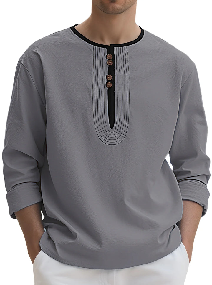 Camden Long Sleeve Henley Shirt
