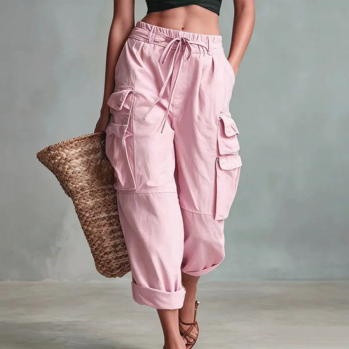 Elodie Relaxed Drawstring Cargo Pants