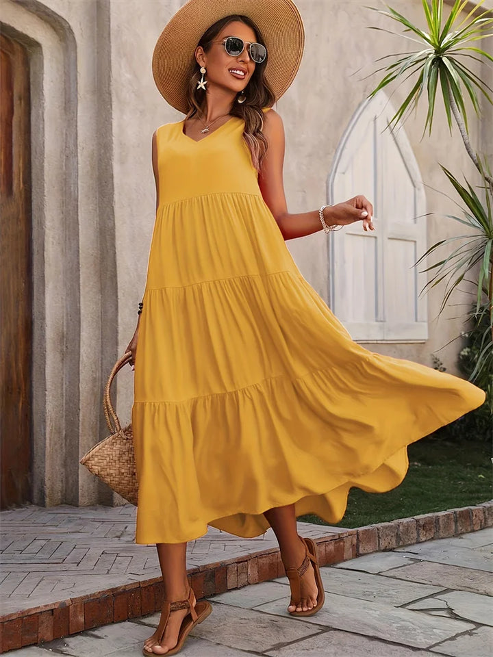 Charlotte Sleeveless Tiered Maxi Dress