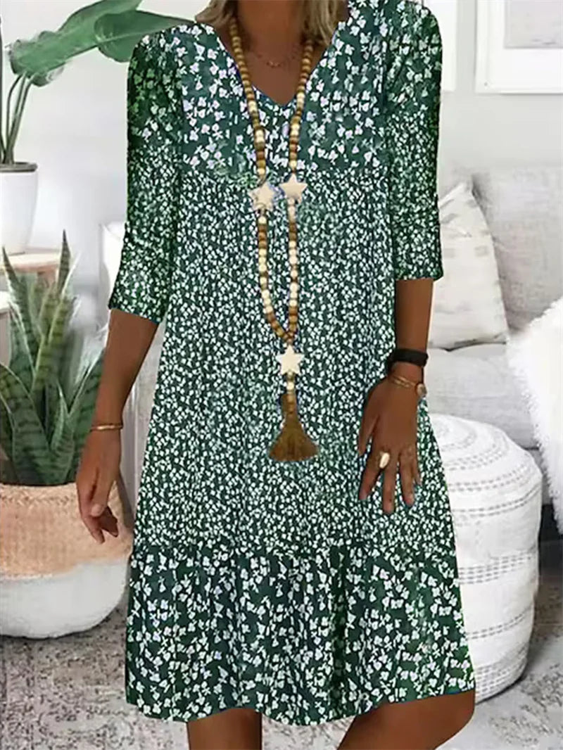 Christina Printed Relaxed Midi Dress