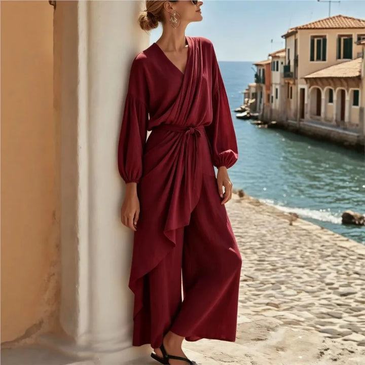 Marcelline Wrap Front Jumpsuit
