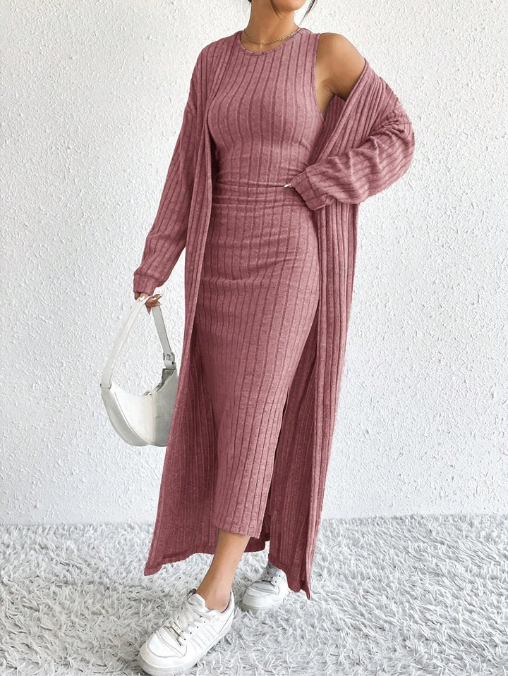 Saoirse Ribbed Sheath Dress Set