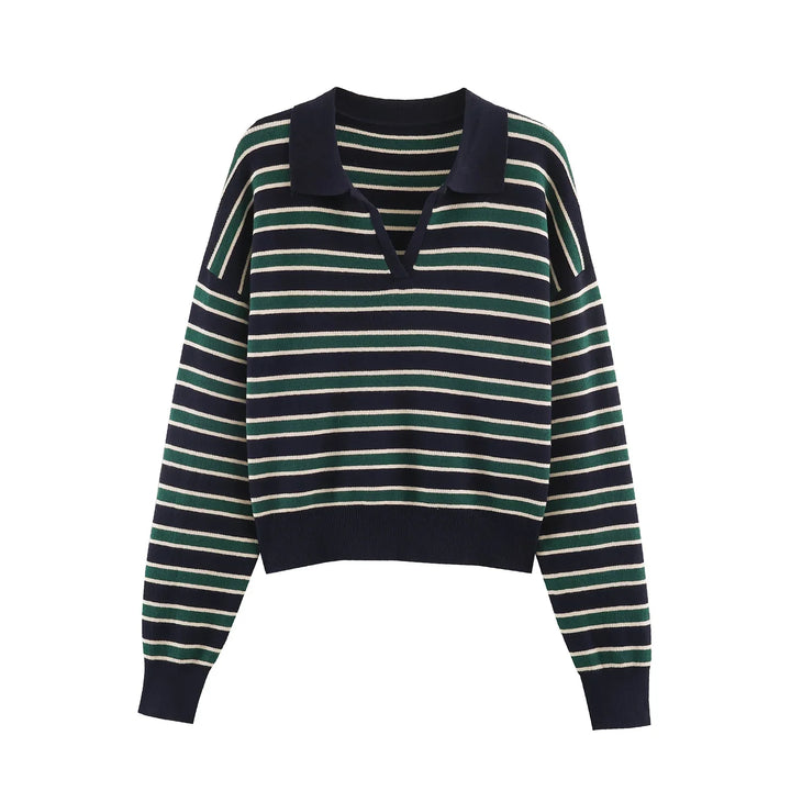 Theodora Johnny Collar Polo Sweater