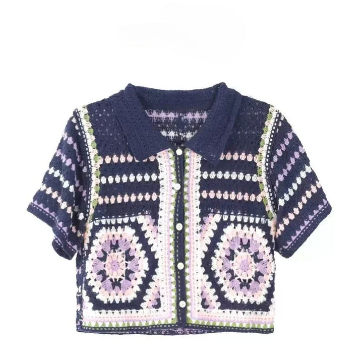 Emilia Crochet Knit Cardigan