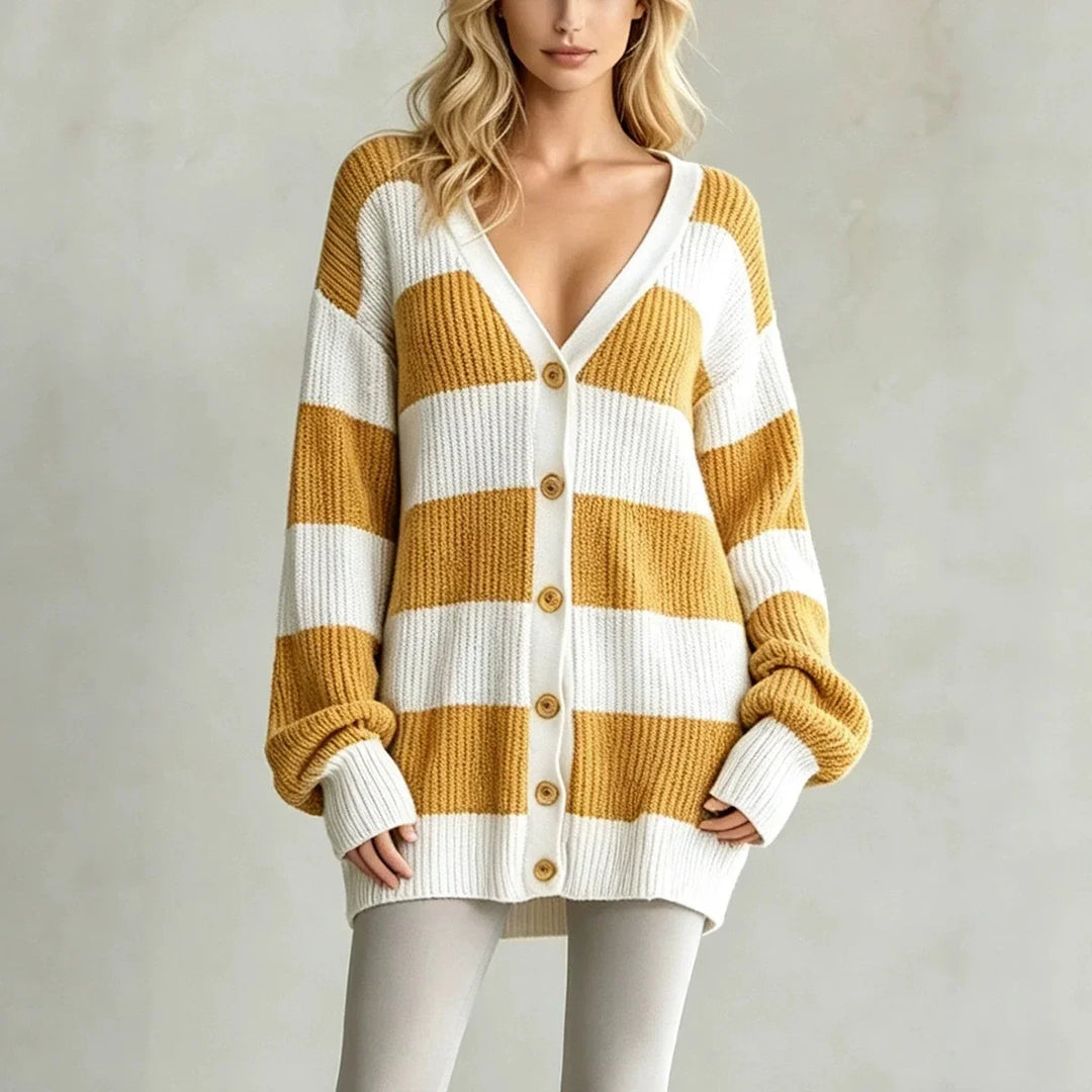 Novella Striped Knit Cardigan