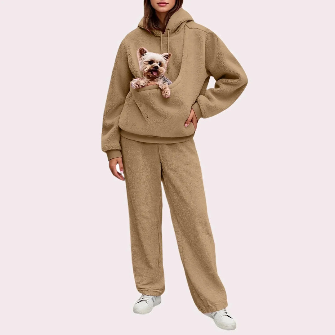 Halina Pet Pocket Hoodie Set