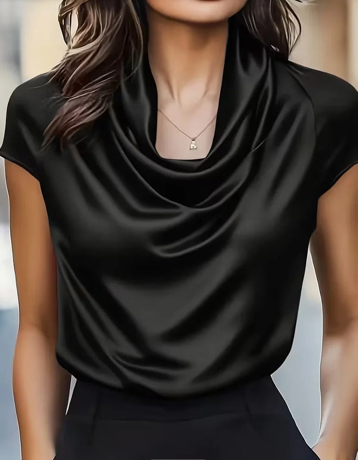 Martina Cowl Neck Satin Shirt