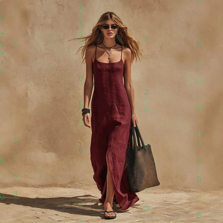 Damaris Elegant Sleeveless Maxi Dress