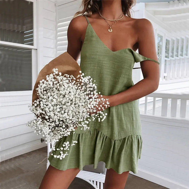 Liora Linen Ruffle Sundress