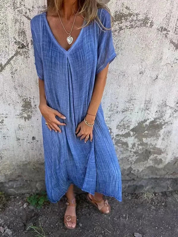 Heidi Casual V Neck Maxi Dress