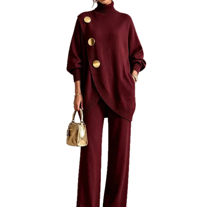 Solene Wrap Front Sweater Set
