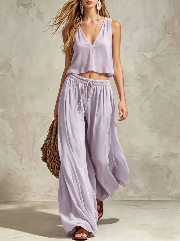 Tina Wide Leg Two Piece Set