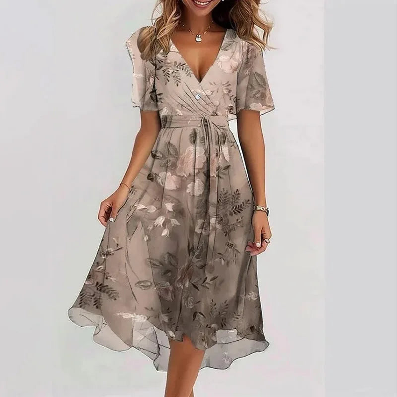 Karen Flowy Floral Midi Dress