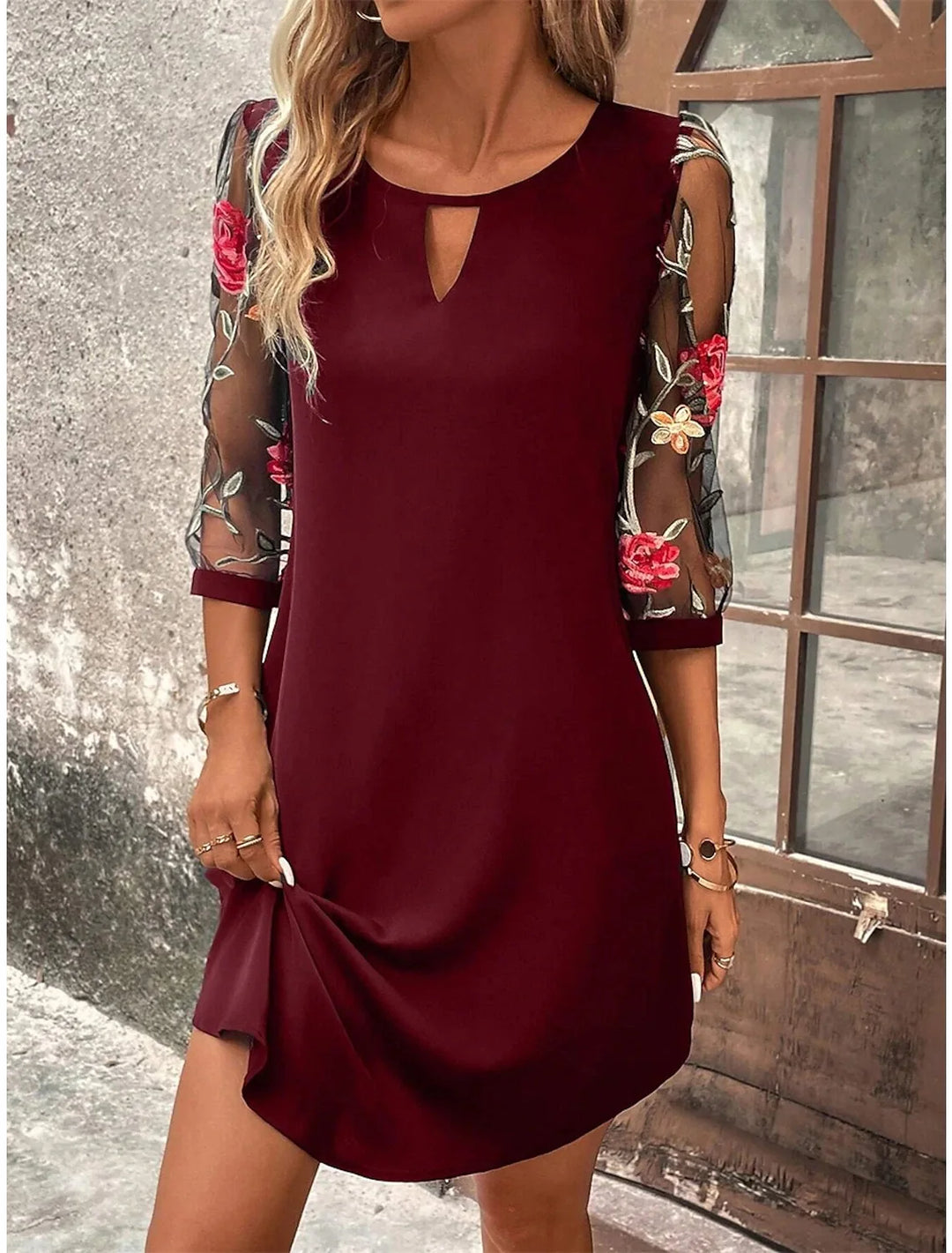 Briony Elegant Chic Floral Mini Dress