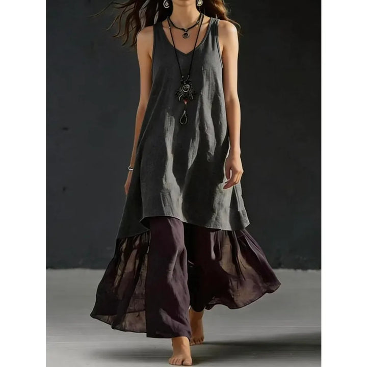 Adelise Layered Hem Maxi Dress