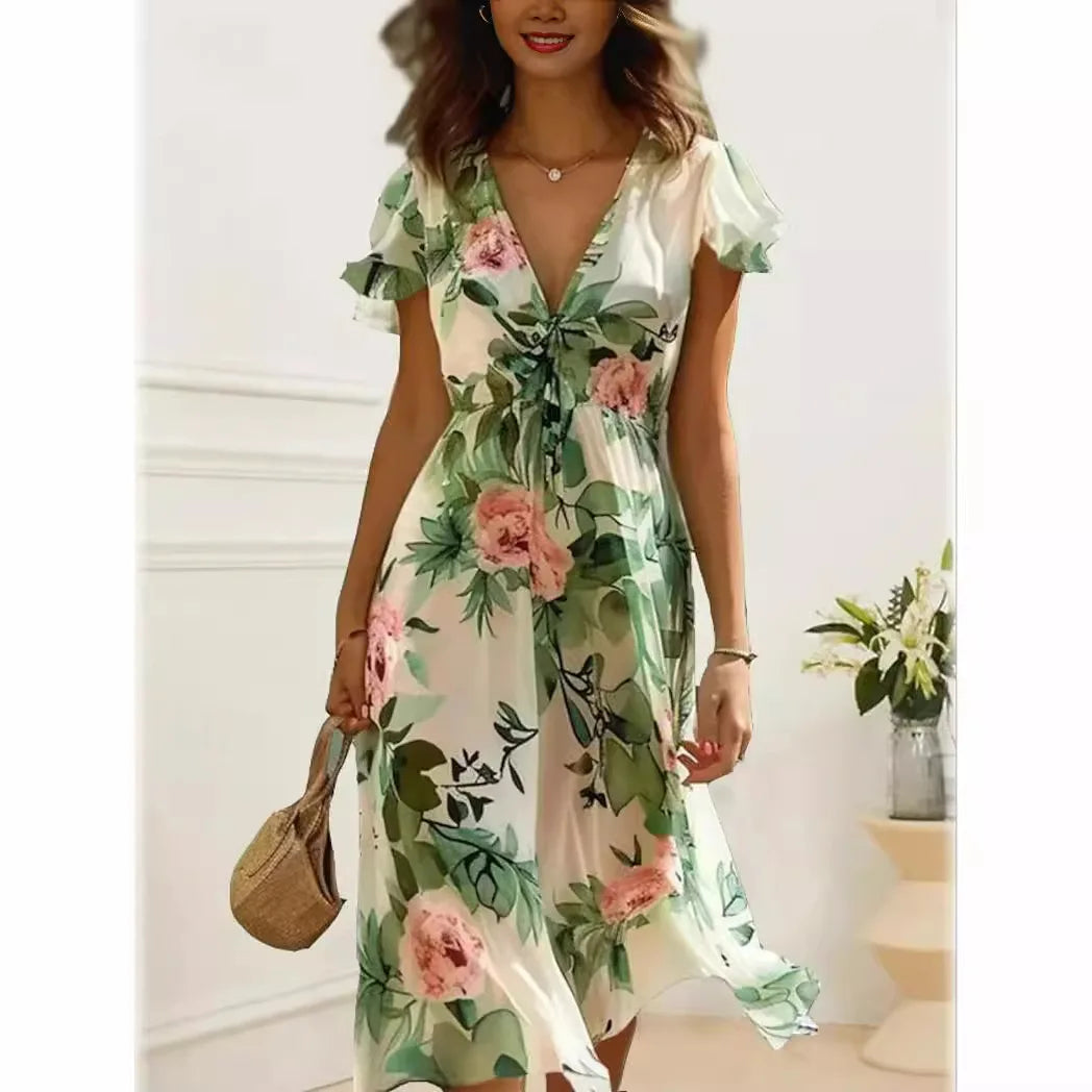 Sacarlett Flowy Floral Midi Dress