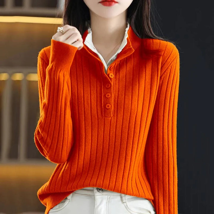 Marceline Button Up Ribbed Sweater