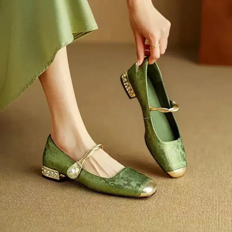 Jeanne Braided Strap Mary Janes