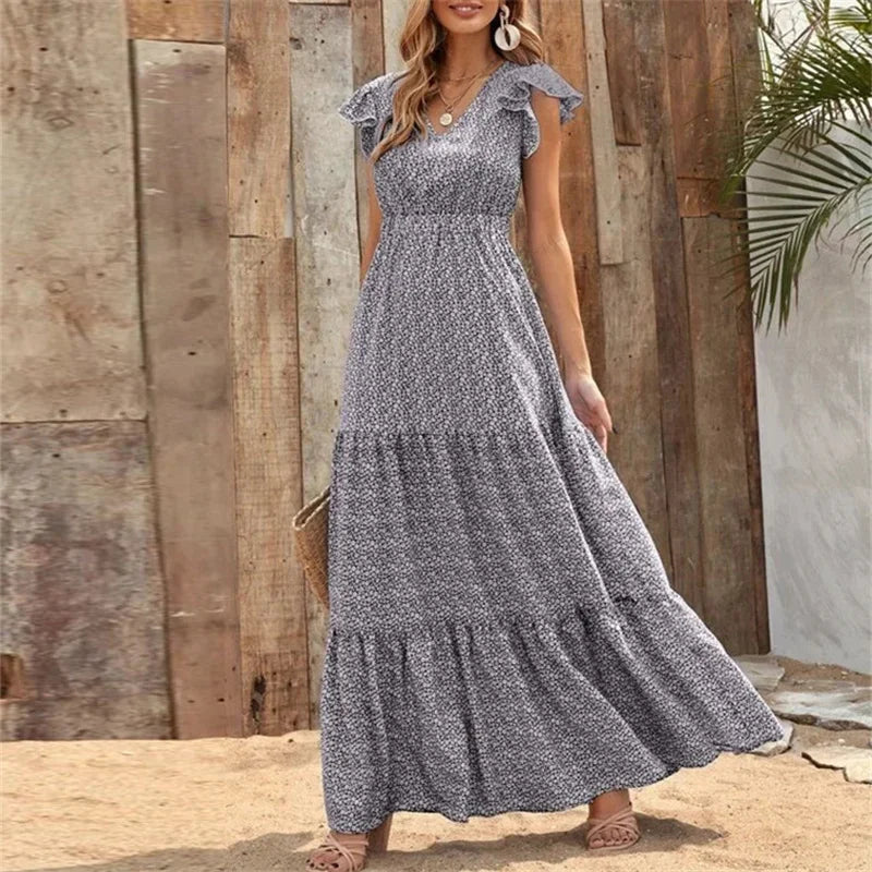 Tiffany Tiered Ruffle Maxi Dress