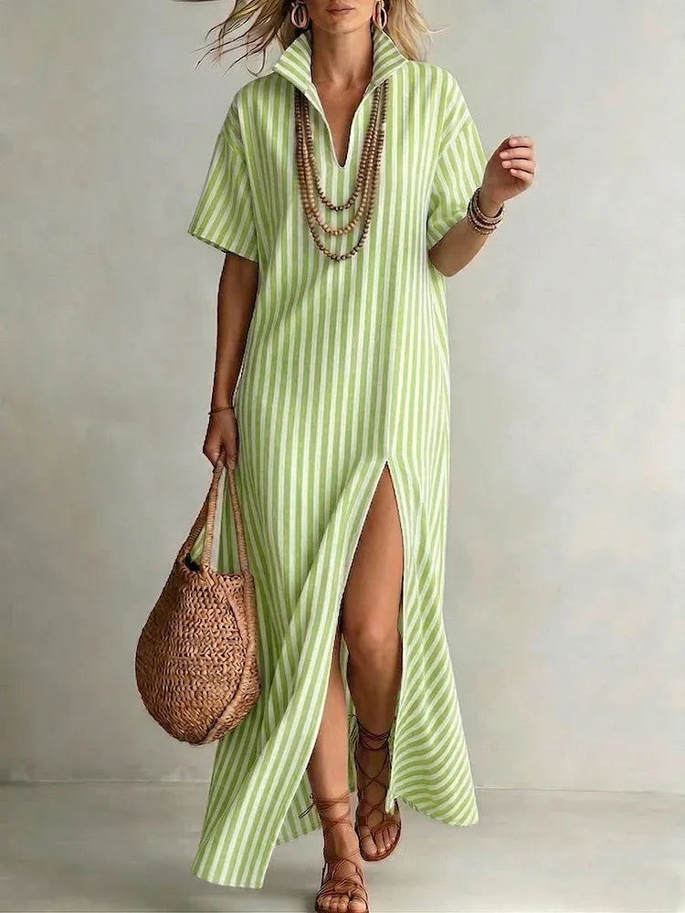 Lenora Striped Boho Maxi Dress
