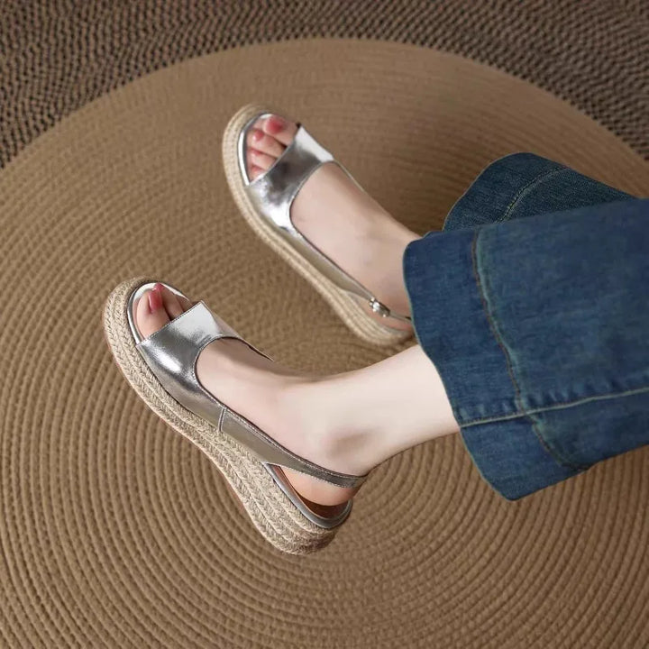 Macy Open Toe Espadrille Wedges