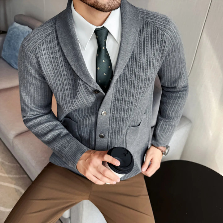 Quentin Ribbed Knit Cardigan