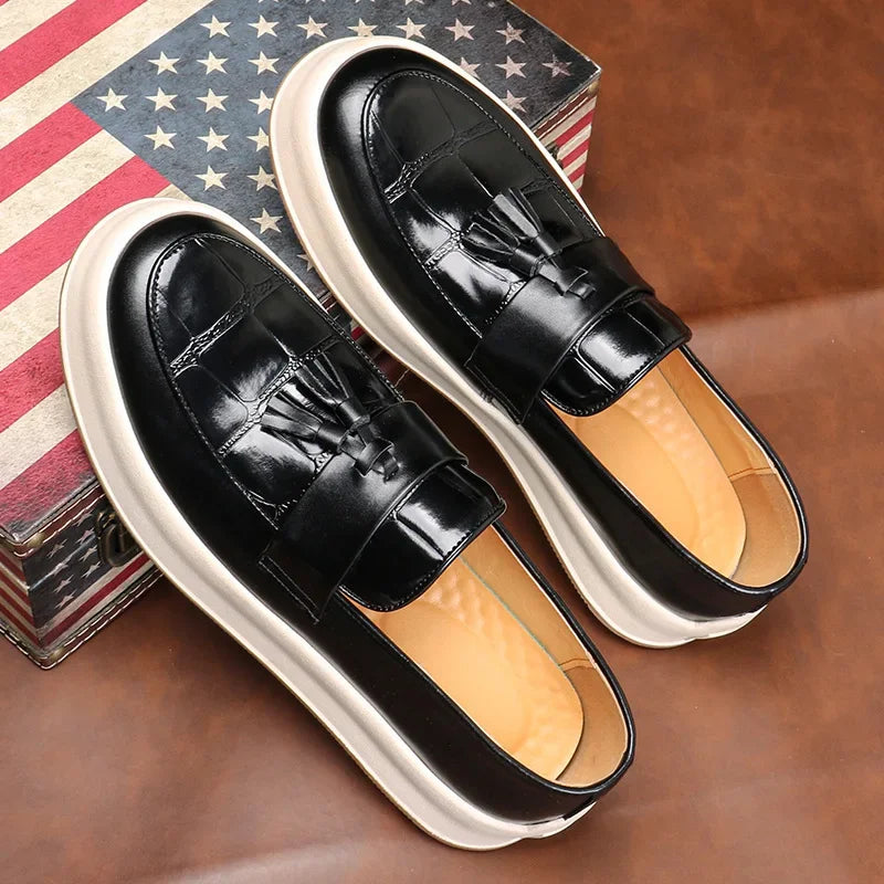 Phantom Glossy Tassel Loafers